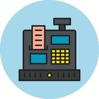 Cashier Machine Vecto Icon vector