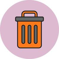 Trash Bin Vecto Icon vector