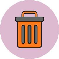 Trash Bin Vecto Icon vector