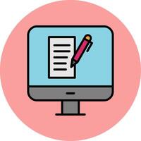 Computer Copywriting Vecto Icon vector