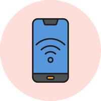 teléfono inteligente Wifi vecto icono vector