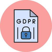 GDPR Vecto Icon vector