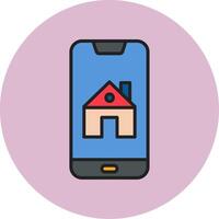 Smartphone House Control Vecto Icon vector