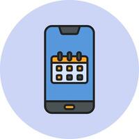 Smartphone Calendar Vecto Icon vector