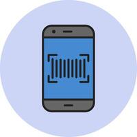 Phone Scanning Vecto Icon vector