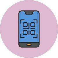 Smartphone QR Code Vecto Icon vector