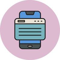 Smartphone Browser Vecto Icon vector