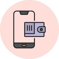 Mobile Wallet Vecto Icon vector