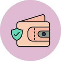 Wallet Secure Vecto Icon vector