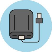 External Hard Drive Vecto Icon vector