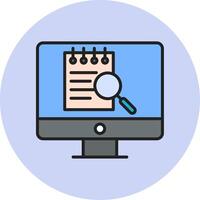 File Search Computer Vecto Icon vector