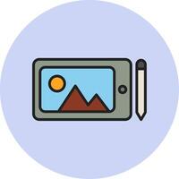 Graphic Tablet Vecto Icon vector