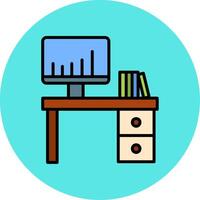 Office Desk Vecto Icon vector