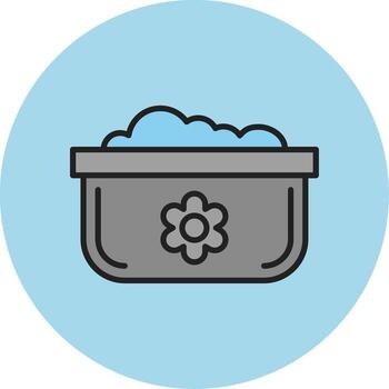 lavar platos maceta vecto icono vector