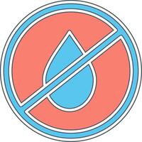 No Water Vecto Icon vector