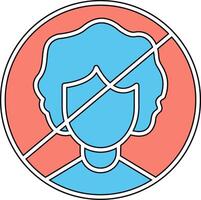 Person Not Allowed Vecto Icon vector