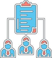 trabajo distribución vecto icono vector