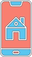 Smartphone House Control Vecto Icon vector