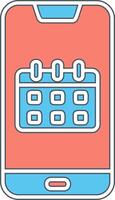 Smartphone Calendar Vecto Icon vector