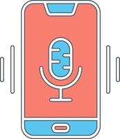 Mobile Voice Assistant Vecto Icon vector