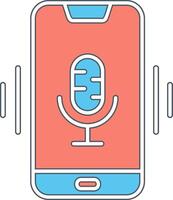 Mobile Voice Assistant Vecto Icon vector