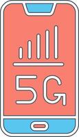 5g teléfono inteligente vecto icono vector