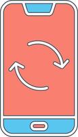 Smartphone Data Sync Vecto Icon vector