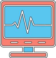 ecg leyendo vecto icono vector