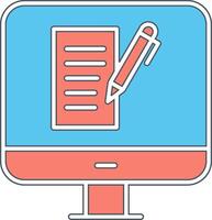 Computer Copywriting Vecto Icon vector