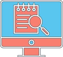 File Search Computer Vecto Icon vector
