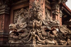 AI generated Traditional Balinese architecture. Generate ai photo