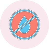 No agua vecto icono vector