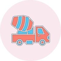 Cement Truck Vecto Icon vector