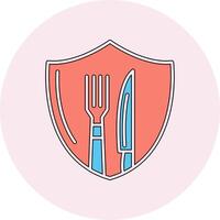 Cutlery Shield Vecto Icon vector