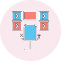 Surveillance Room Vecto Icon vector