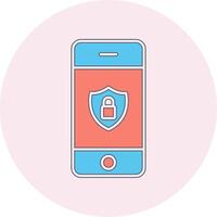 Mobile Security Vecto Icon vector