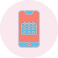 Smartphone Calendar Vecto Icon vector