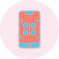 teléfono inteligente qr código vecto icono vector