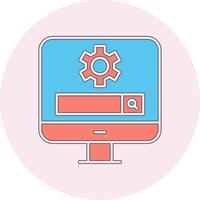 Computer Search Engine Vecto Icon vector