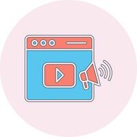 vídeo márketing vecto icono vector