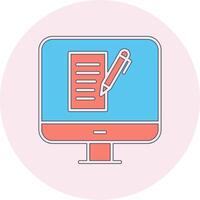 Computer Copywriting Vecto Icon vector