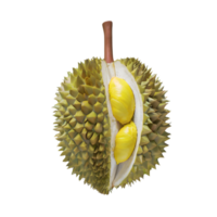 ai generiert Durian Obst isoliert auf transparent Hintergrund png