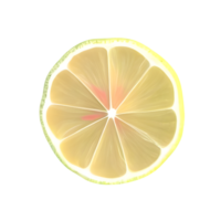 AI generated Fresh lemon sliced isolated on transparent background png