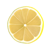 AI generated Fresh lemon sliced isolated on transparent background png