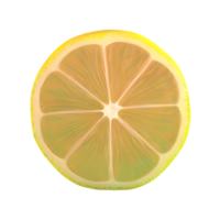 AI generated Fresh lemon sliced isolated on transparent background png