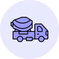 Cement Truck Vecto Icon vector