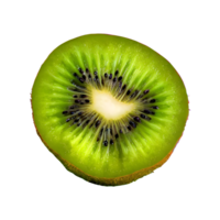 AI generated Fresh sliced kiwi fruit isolated on transparent background png