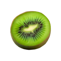 AI generated Fresh sliced kiwi fruit isolated on transparent background png