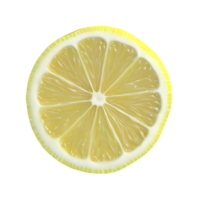 AI generated Fresh lemon sliced isolated on transparent background png