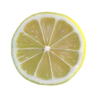 AI generated Fresh lemon sliced isolated on transparent background png